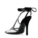 The Attico Venus Chrome Slingback Pumps