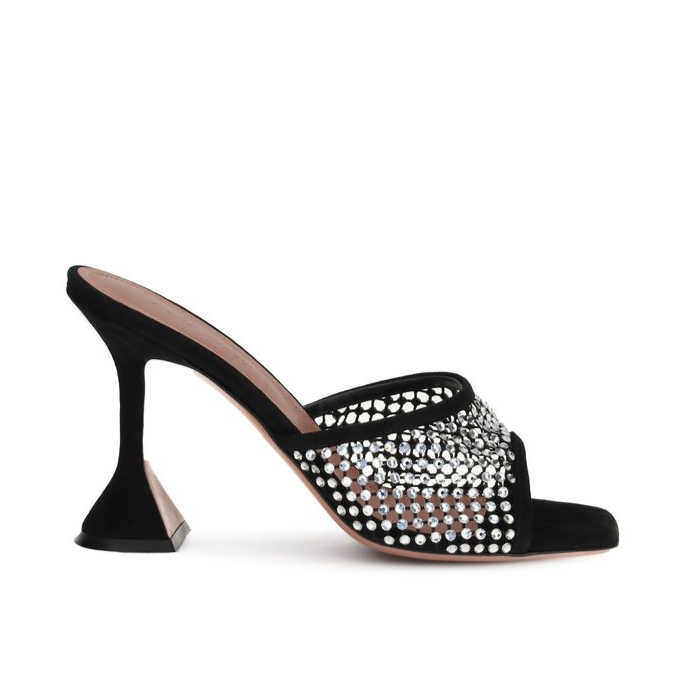 Amina Muaddi Lupita Crystal Sandals
