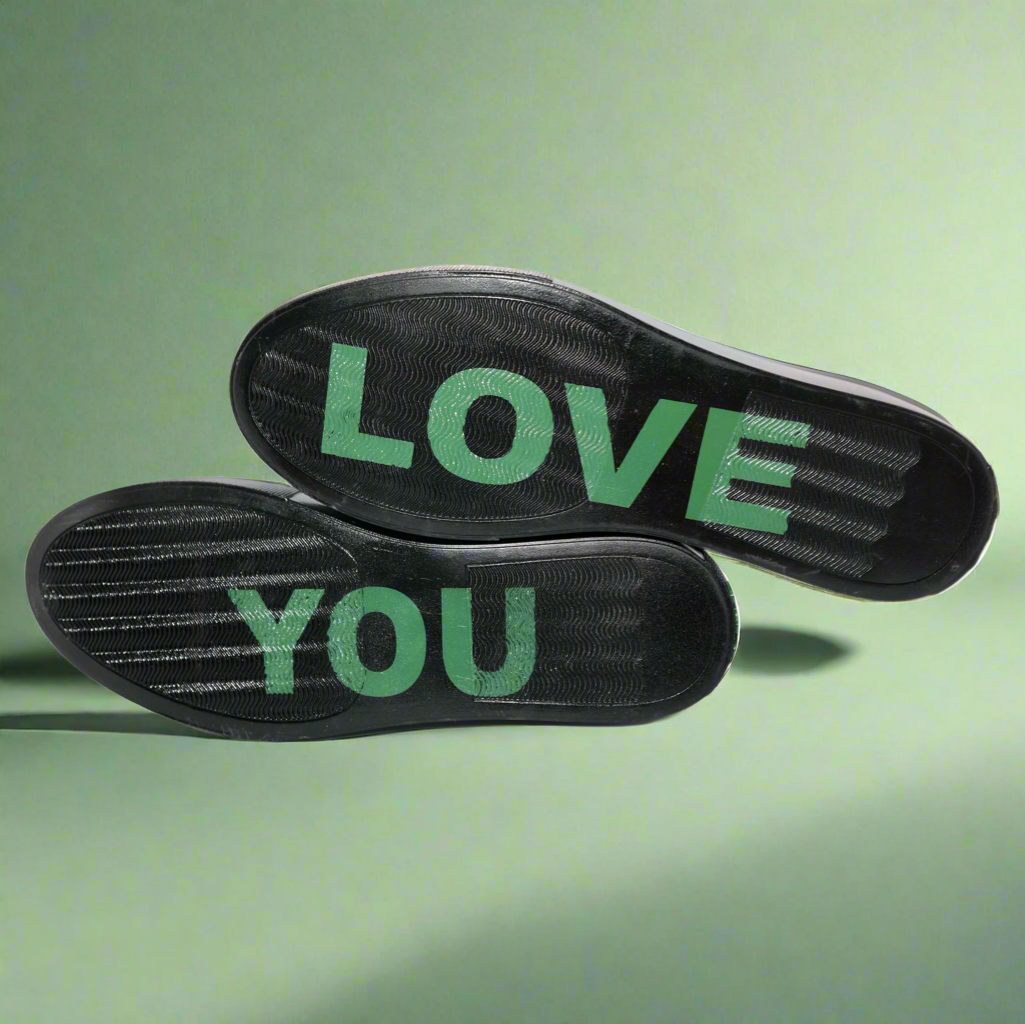 Michaela V Lucra black women's sneakers worn on foot - lifestyle