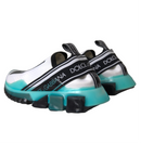 Dolce & Gabbana Black White Blue Slip On Sorrento Sneakers