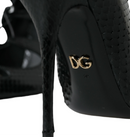Dolce & Gabbana Black Python Leather Mary Jane Pumps Shoes