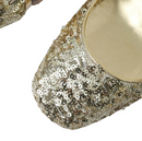 Dolce & Gabbana Gold Sequin Crystal Heels