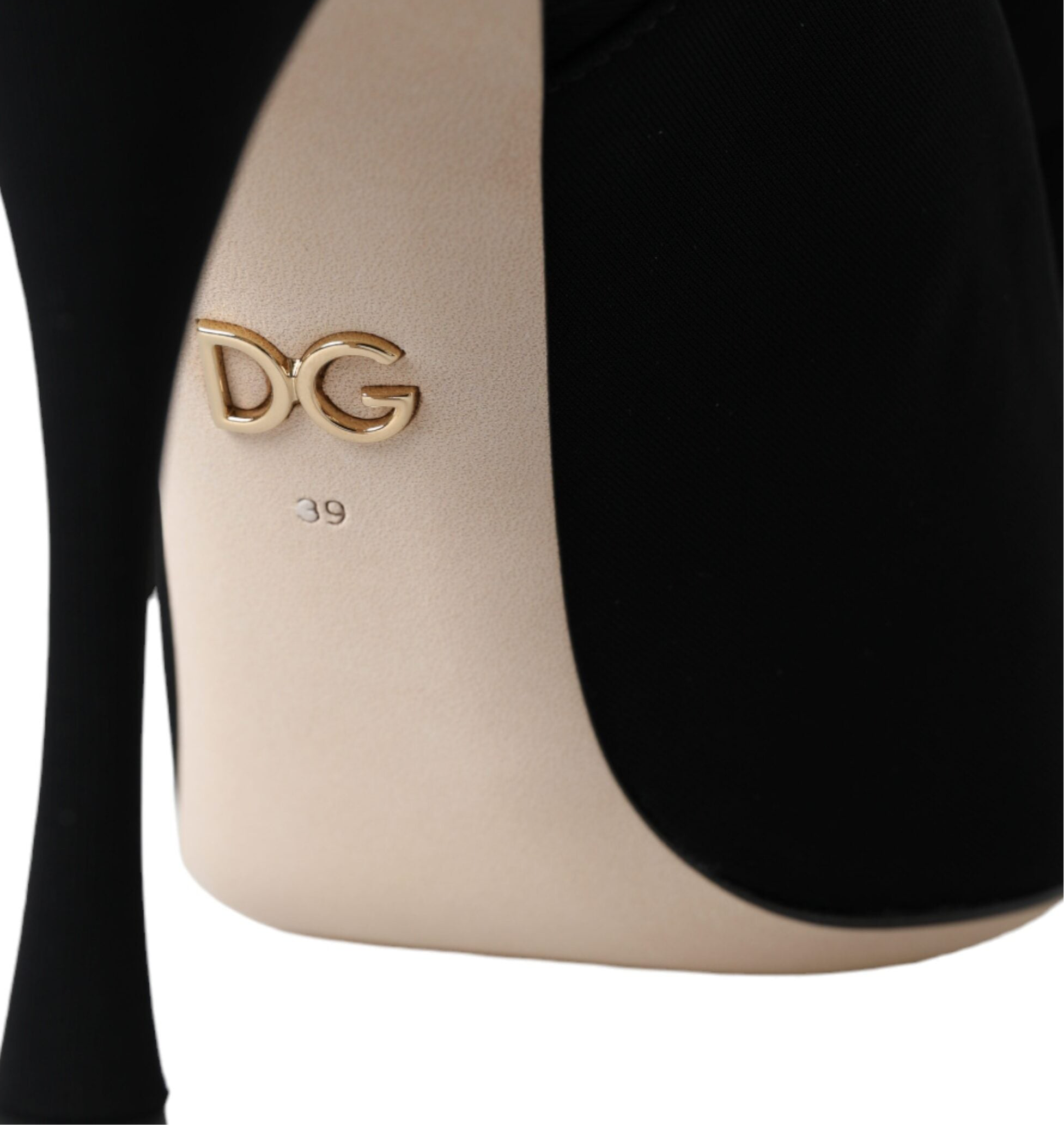 Dolce & Gabbana Black Stiletto Mid Calf Boots