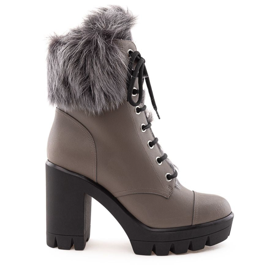 Giuseppe Zanotti Gray Eco Leather Boot