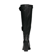 Michaela V Aspen Marta black boots - close up leather detail
