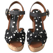 Dolce & Gabbana Polka Dot Ankle Strap Wedges