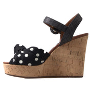Dolce & Gabbana Polka Dot Ankle Strap Wedges