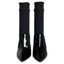 Dolce & Gabbana Black Stretch Socks Booties