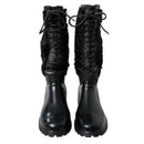 Dolce & Gabbana Lace Up Shearling Rain Boots