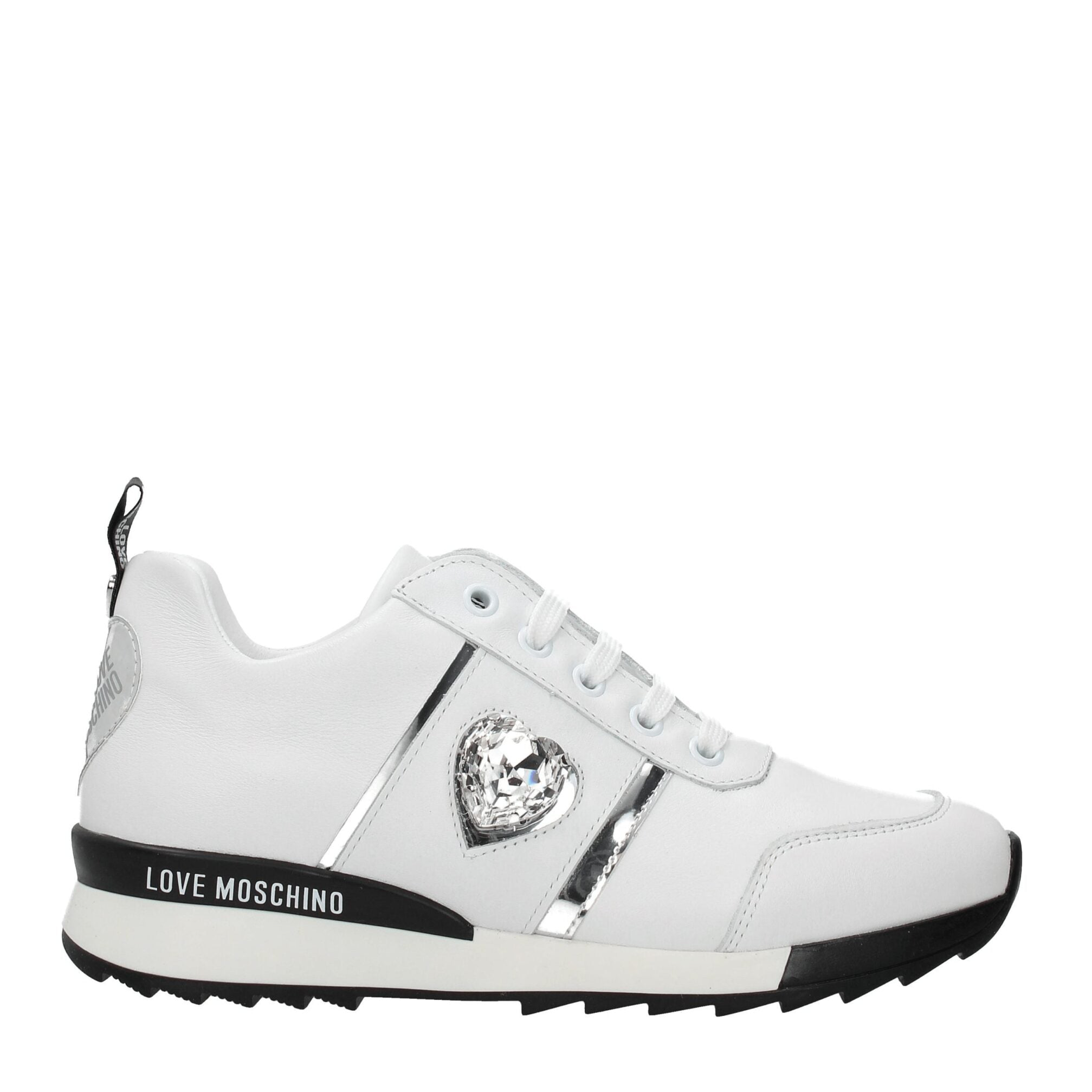 Love Moschino White Leather Sneakers
