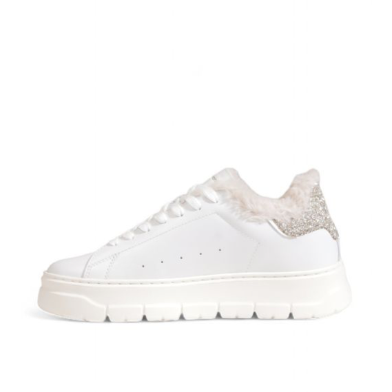 Crime London White Leather Sneaker