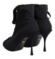 Dolce & Gabbana Black Stiletto Lace-Up Ankle Boots