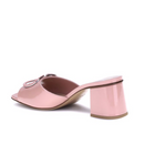 Valentino Garavani Vlogo Pink Patent slide Sandals