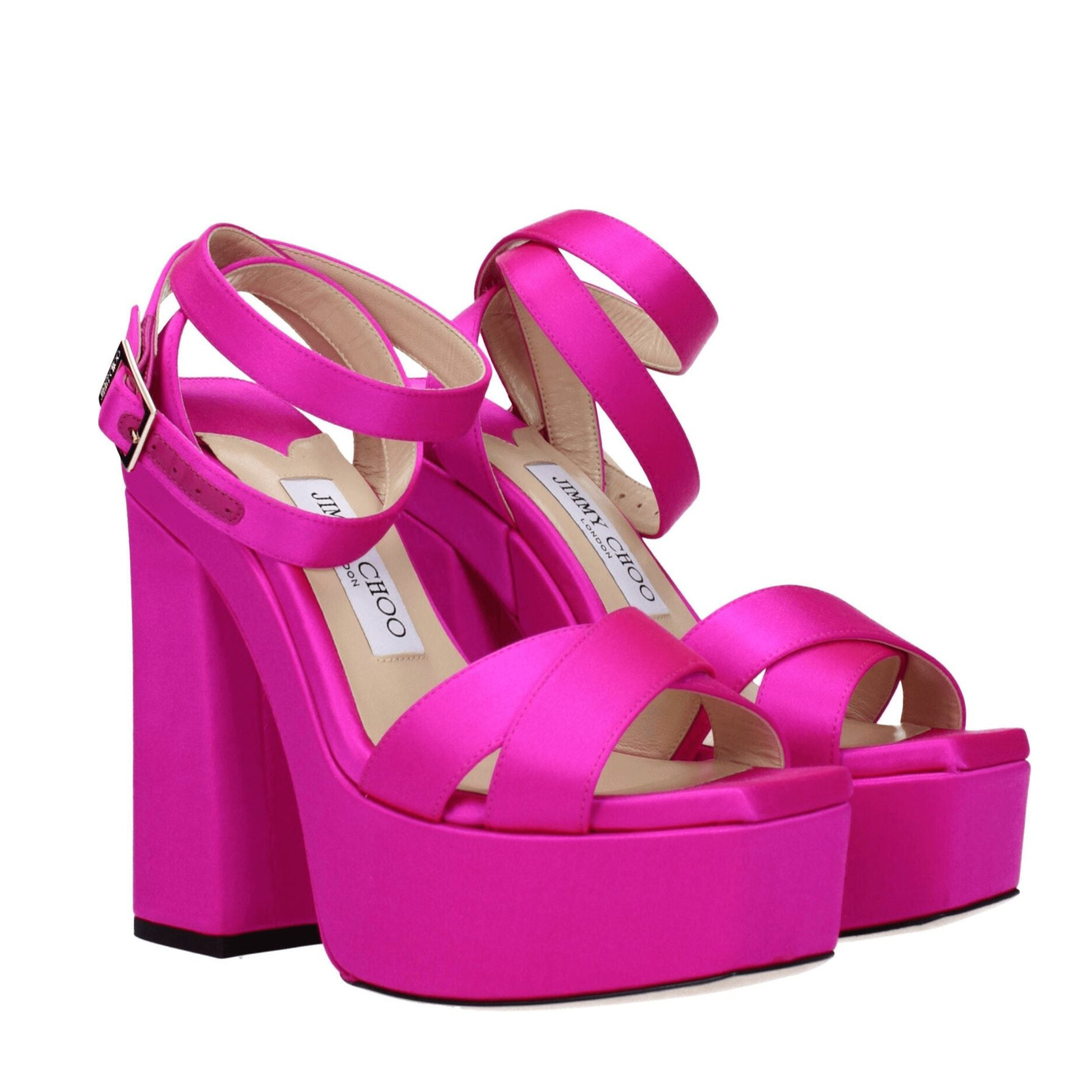 Jimmy Choo Pink Satin Sandal