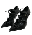 Dolce & Gabbana Black Python Leather Mary Jane Pumps Shoes