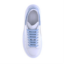 Alexander McQueen White Sneakers with Blue Suede Details