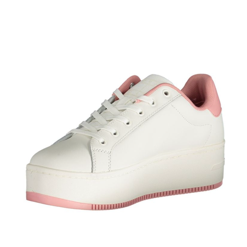 Tommy Hilfiger White & Pink Detailed Sneakers