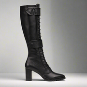 Michaela V Aspen Marta black knee-high boots - top down view