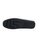 Versace Navy Blue Calf Leather Loafers