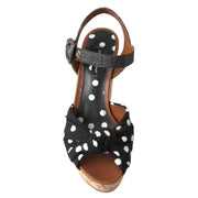 Dolce & Gabbana Polka Dot Ankle Strap Wedges