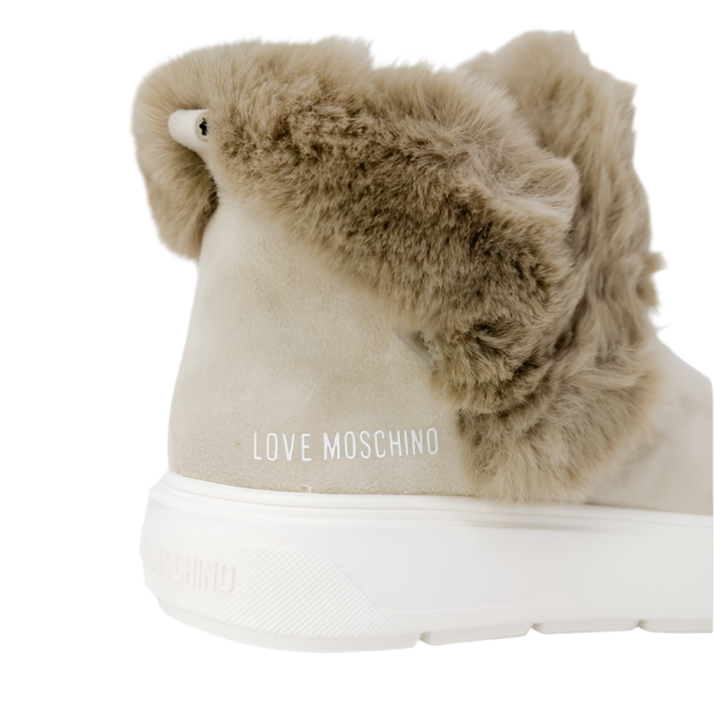 Love Moschino Beige Leather Sneaker