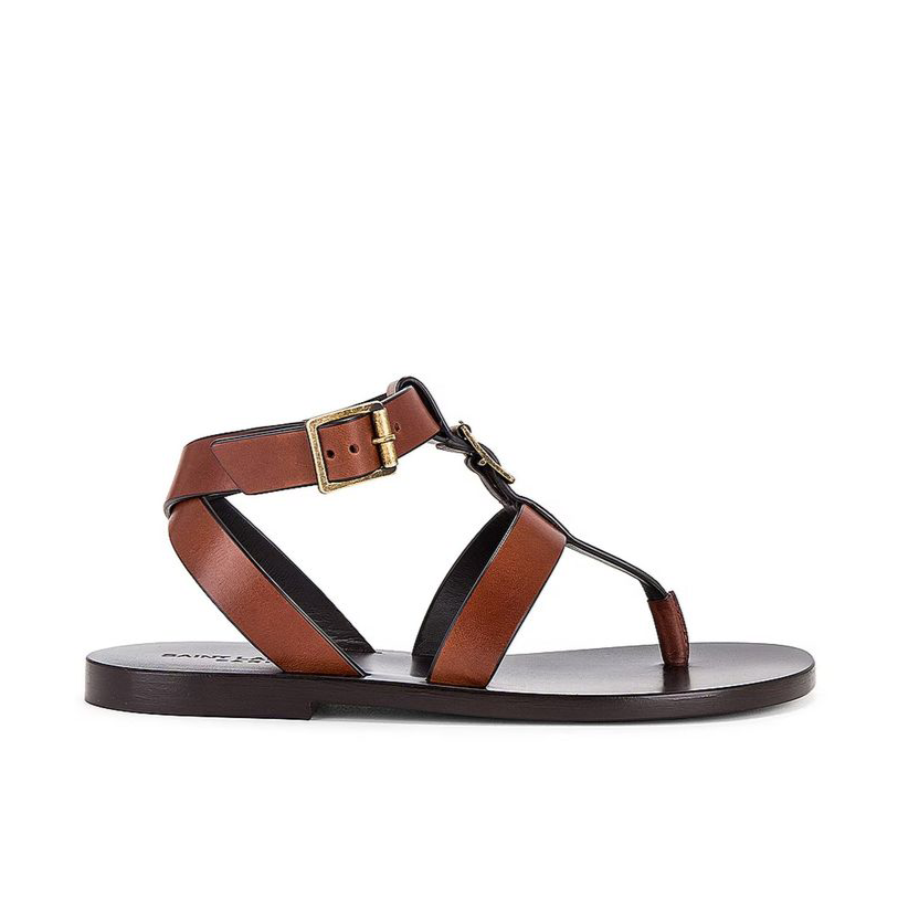Saint Laurent Hardy Leather Sandals