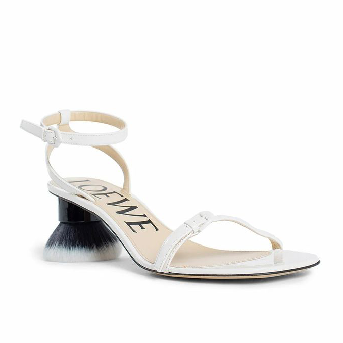Loewe Petal Brush Leather Sandals