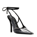 The Attico Venus Chrome Slingback Pumps