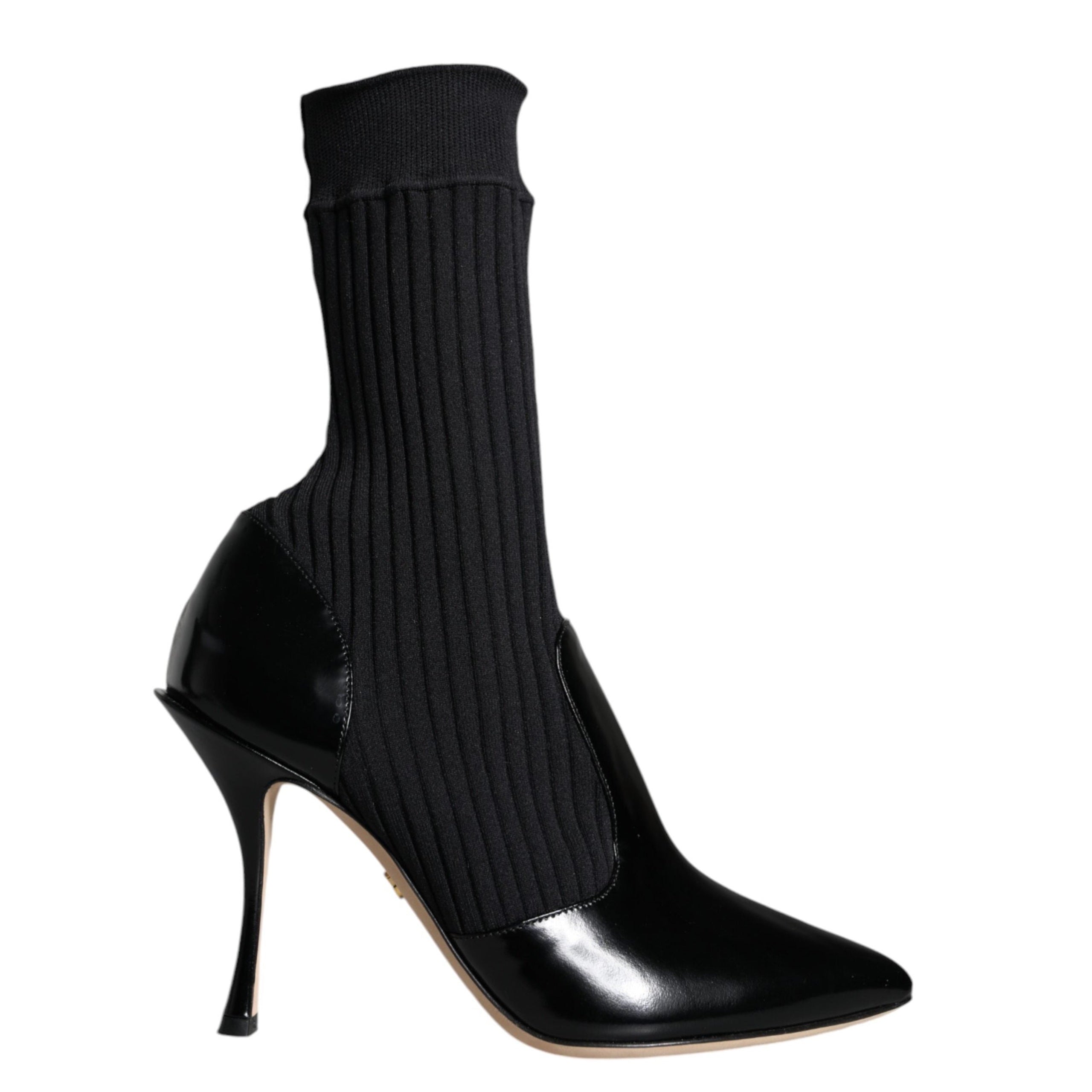 Dolce & Gabbana Black Stretch Socks Booties