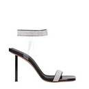 Amina Muaddi Black Crystals Sandal