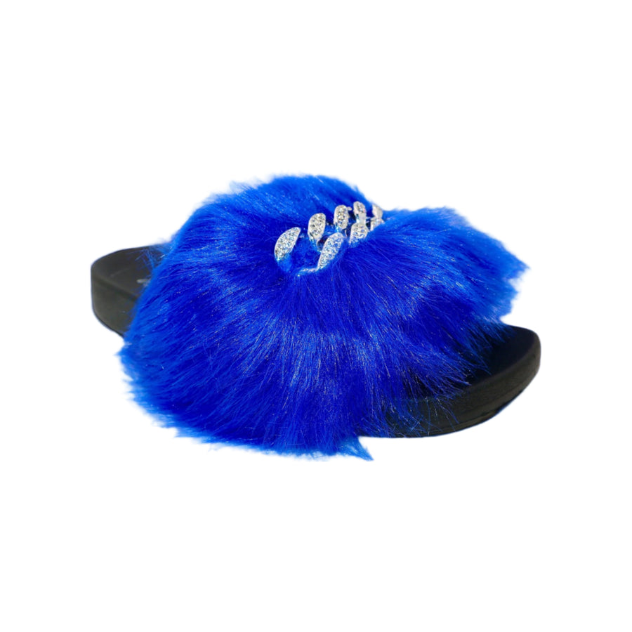 Michaela V Pupa blue slippers - front view