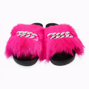 Michaela V Pupa pink slip-on slippers - side profile