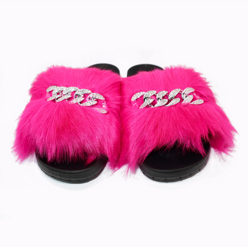 Michaela V Pupa pink slip-on slippers - side profile