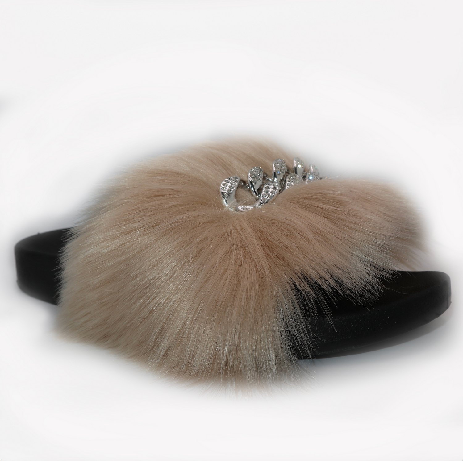 Michaela V Pupa tan slippers - pair flat lay